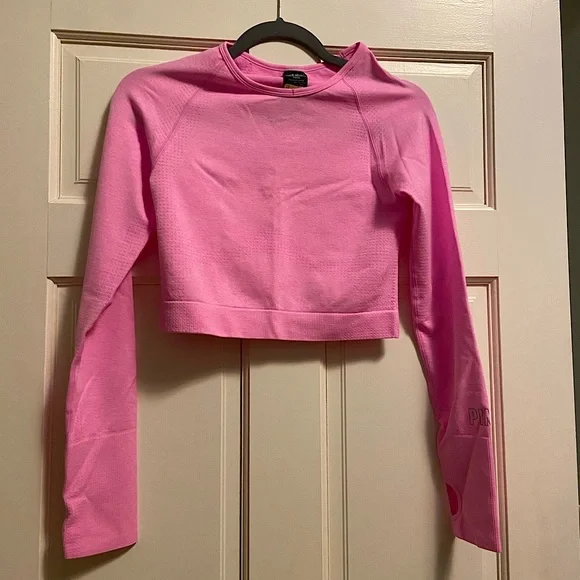 PINK by Victoria’s Secret Pink Cropped Activewear Top - Picture 1 of 4